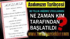 Andımız Nedir Andımızın Tarihçesi